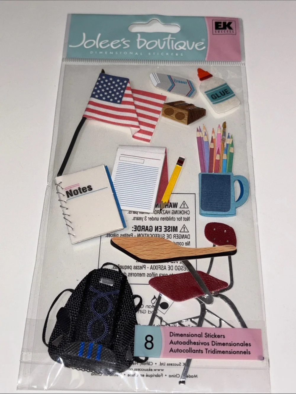 Jolee's Boutique School Days Dimensional Stickers - Colorful Classroom Icons